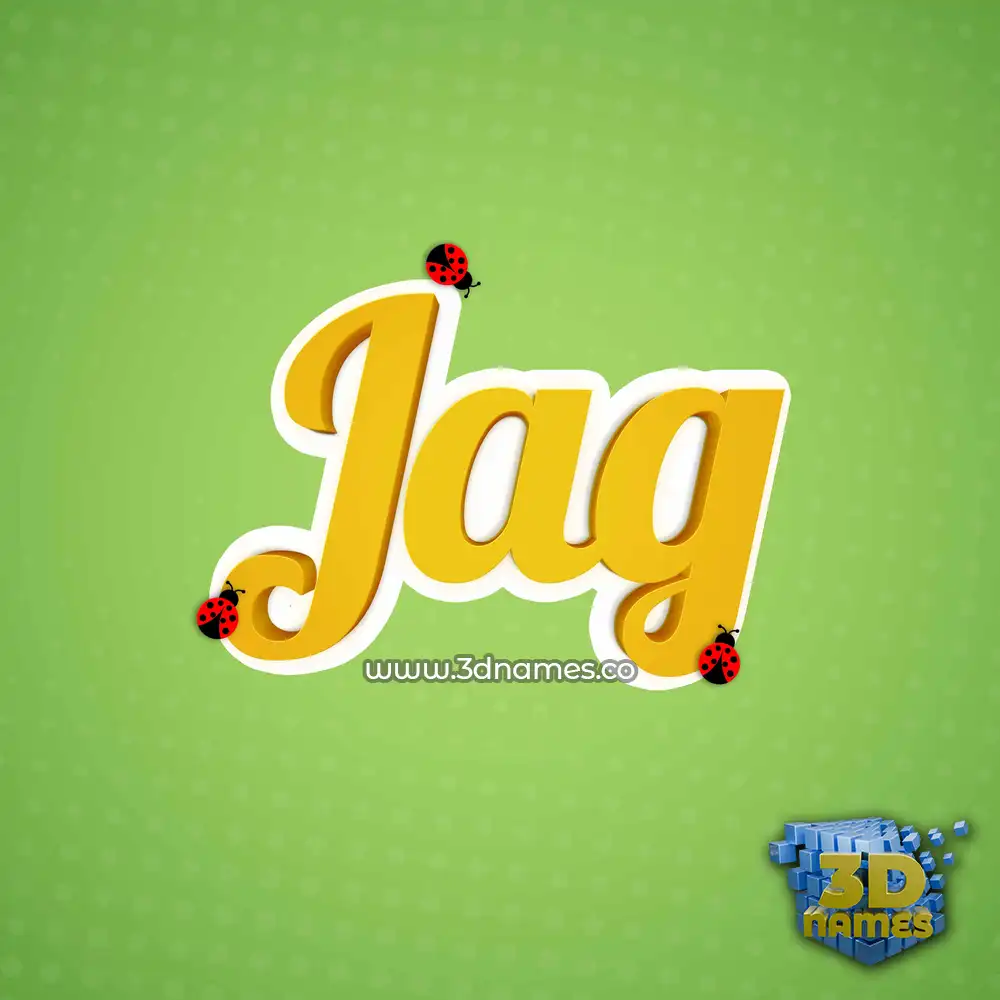 jag in Ladybugs style - 3D name wallpaper