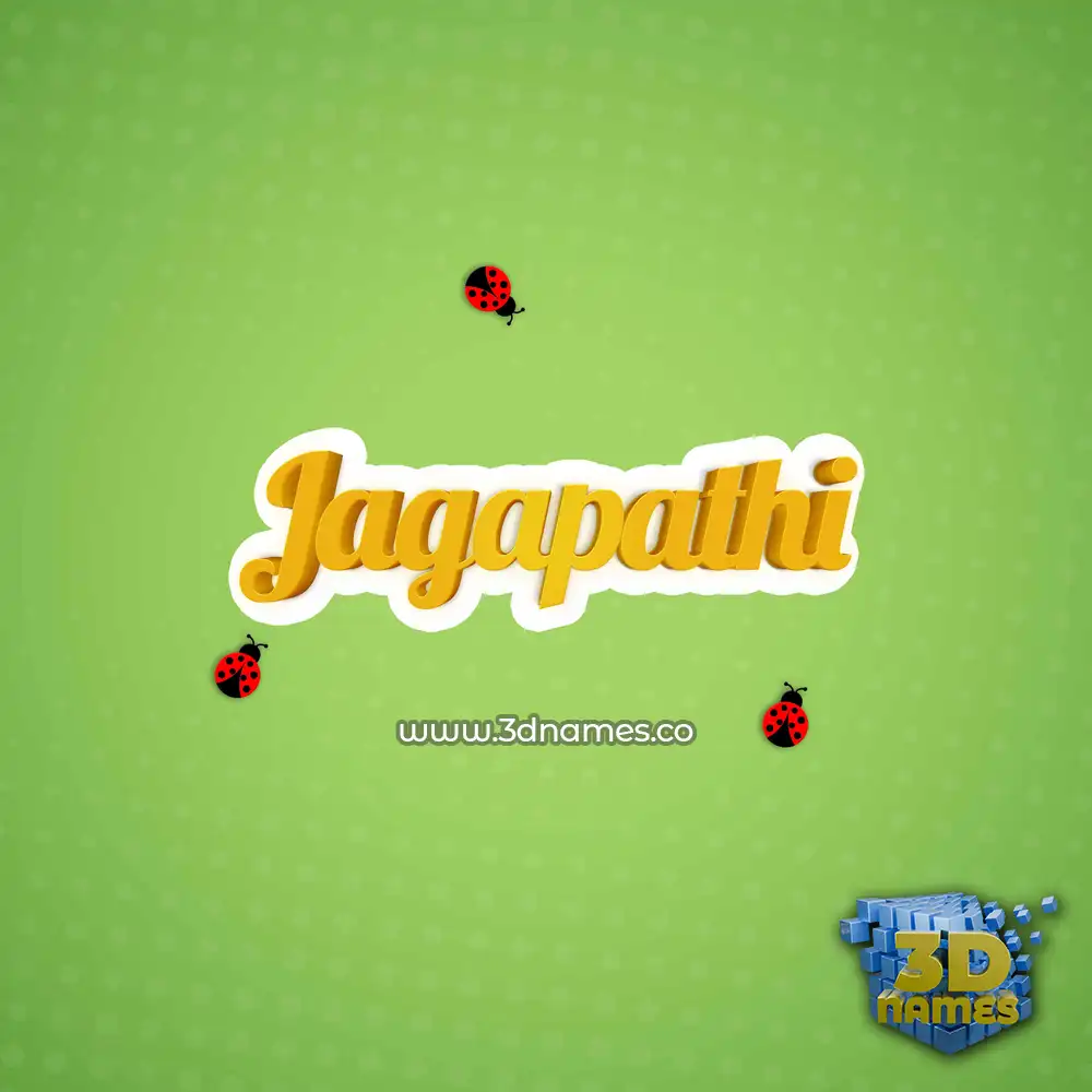 jagapathi in Ladybugs style - 3D name wallpaper