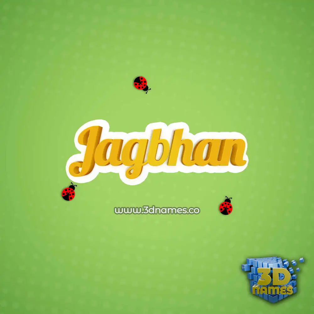 jagbhan in Ladybugs style - 3D name wallpaper