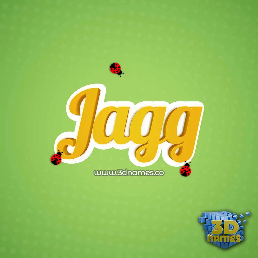 jagg in Ladybugs style - 3D name wallpaper
