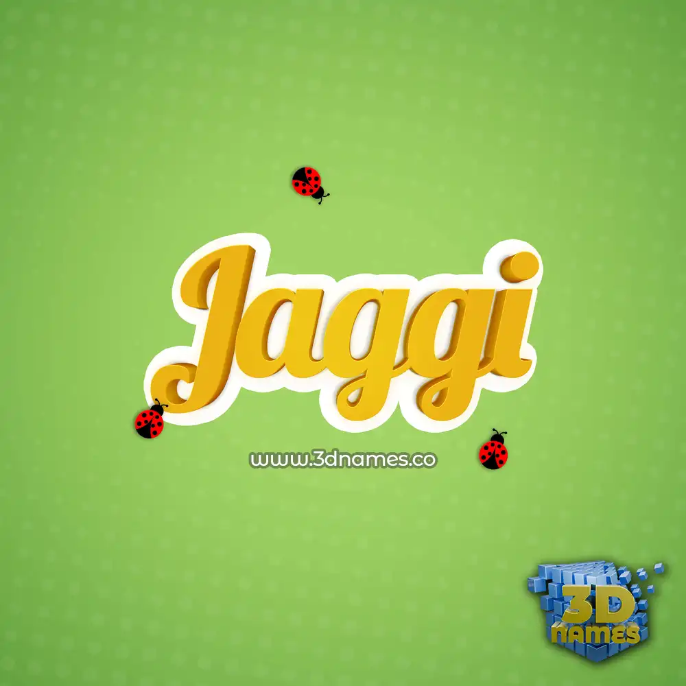 jaggi in Ladybugs style - 3D name wallpaper