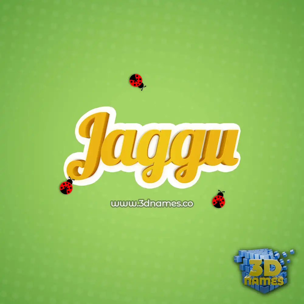 jaggu in Ladybugs style - 3D name wallpaper