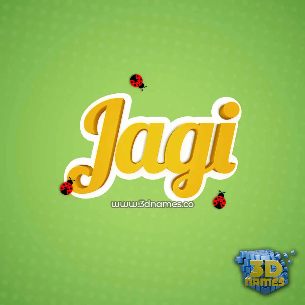 jagi in Ladybugs style - 3D name wallpaper