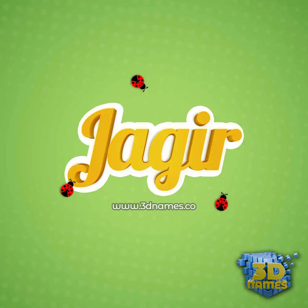 jagir in Ladybugs style - 3D name wallpaper