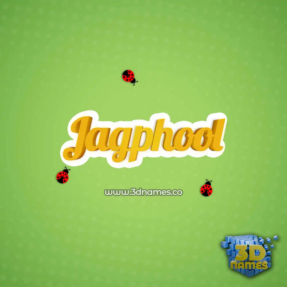jagphool in Ladybugs style - 3D name wallpaper