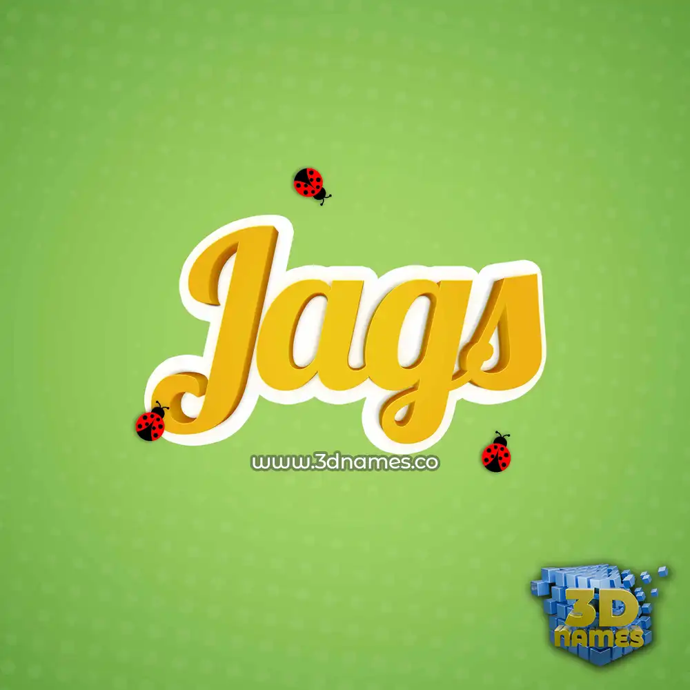 jags in Ladybugs style - 3D name wallpaper
