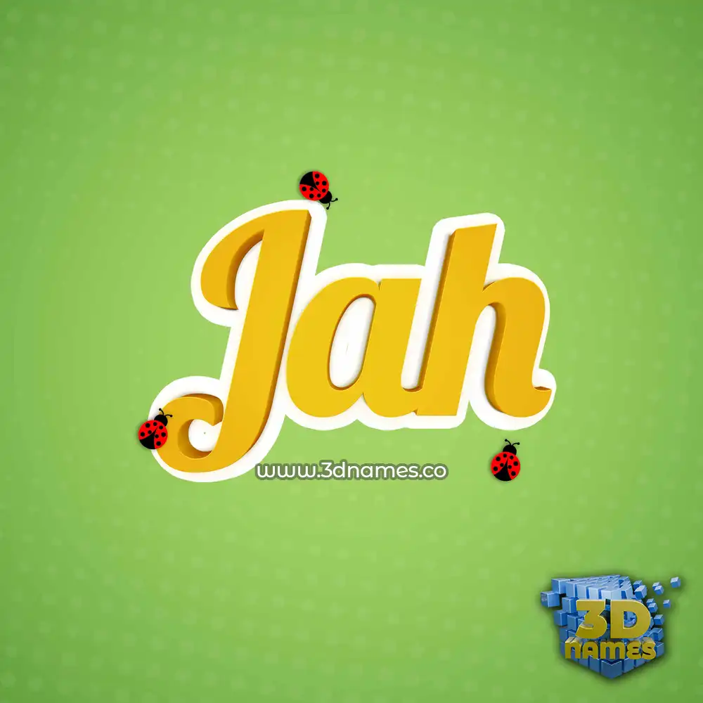 jah in Ladybugs style - 3D name wallpaper