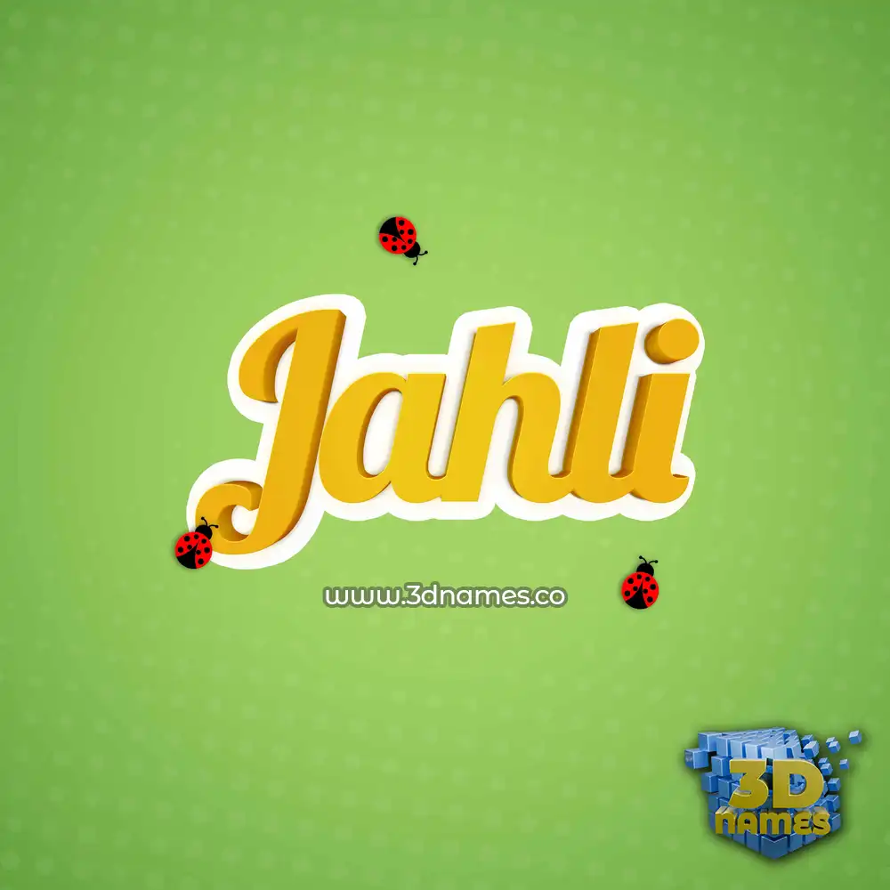 jahli in Ladybugs style - 3D name wallpaper