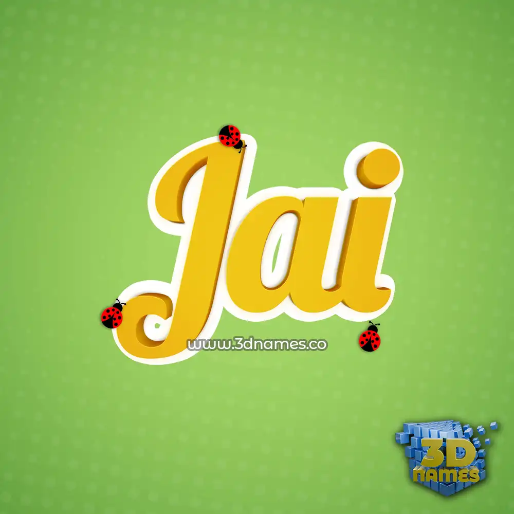 jai in Ladybugs style - 3D name wallpaper