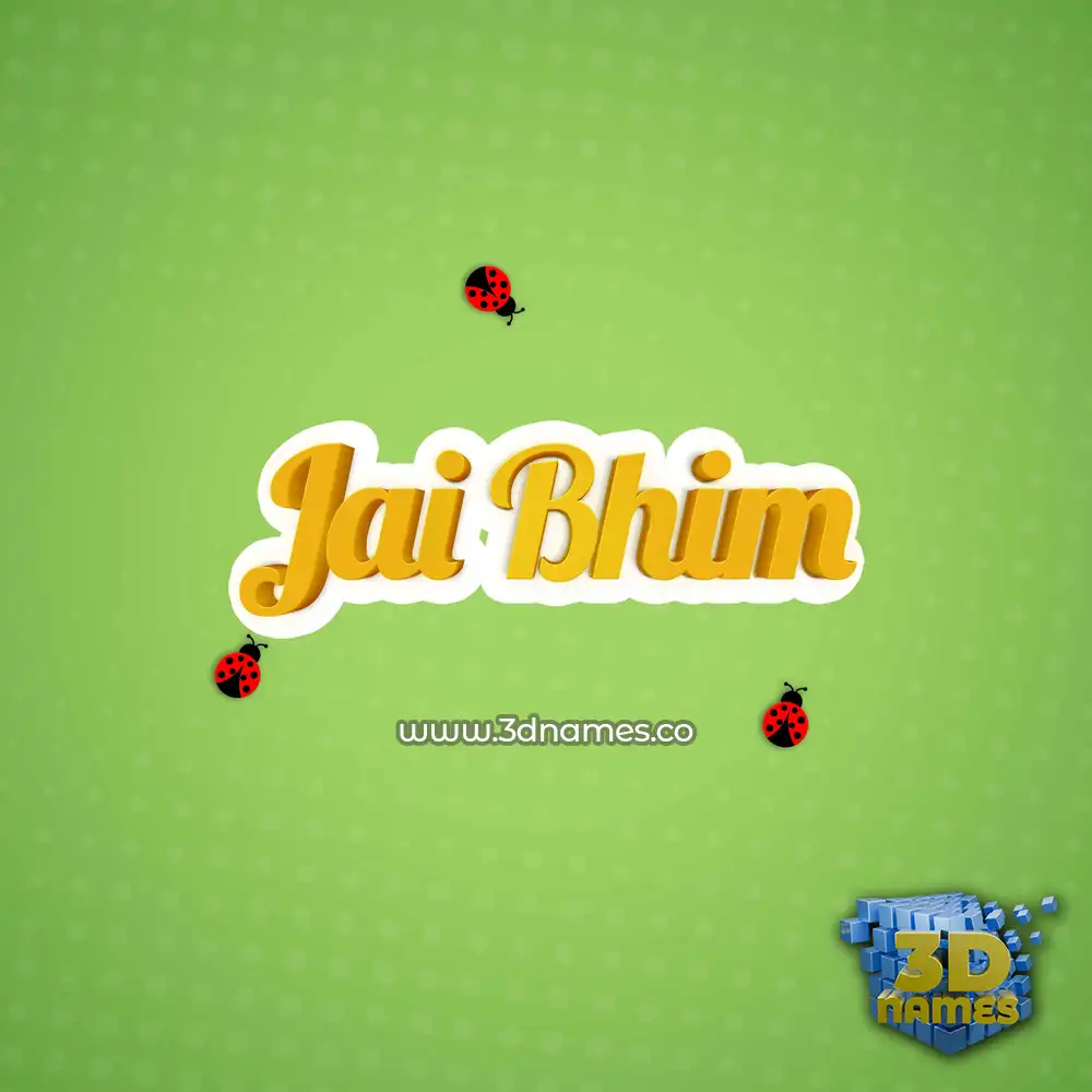 jai bhim in Ladybugs style - 3D name wallpaper