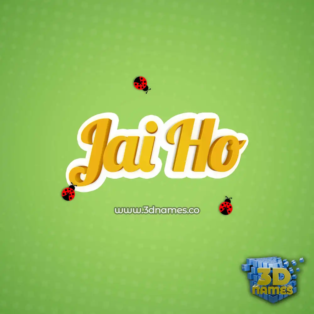 jai ho in Ladybugs style - 3D name wallpaper
