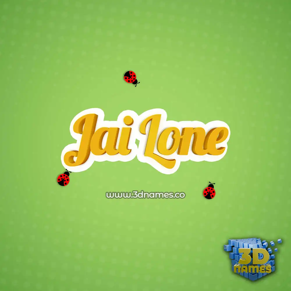 jai lone in Ladybugs style - 3D name wallpaper