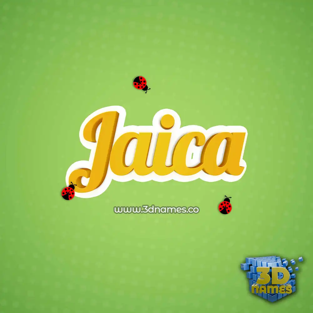 jaica in Ladybugs style - 3D name wallpaper