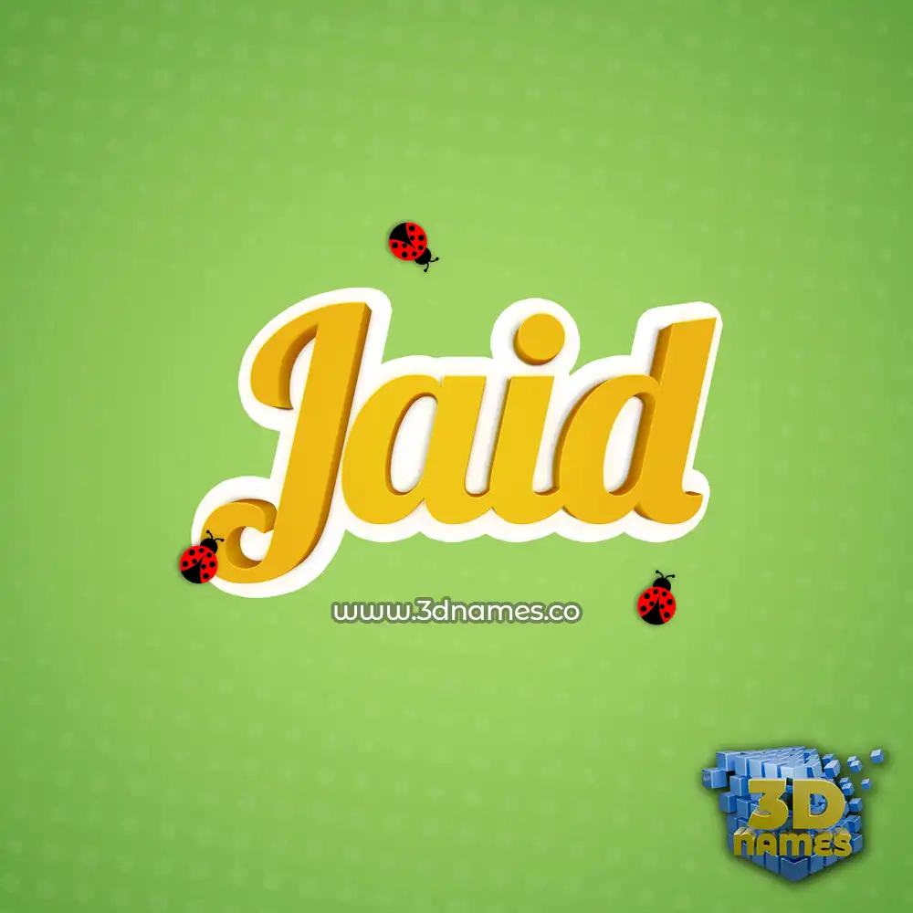 jaid in Ladybugs style - 3D name wallpaper