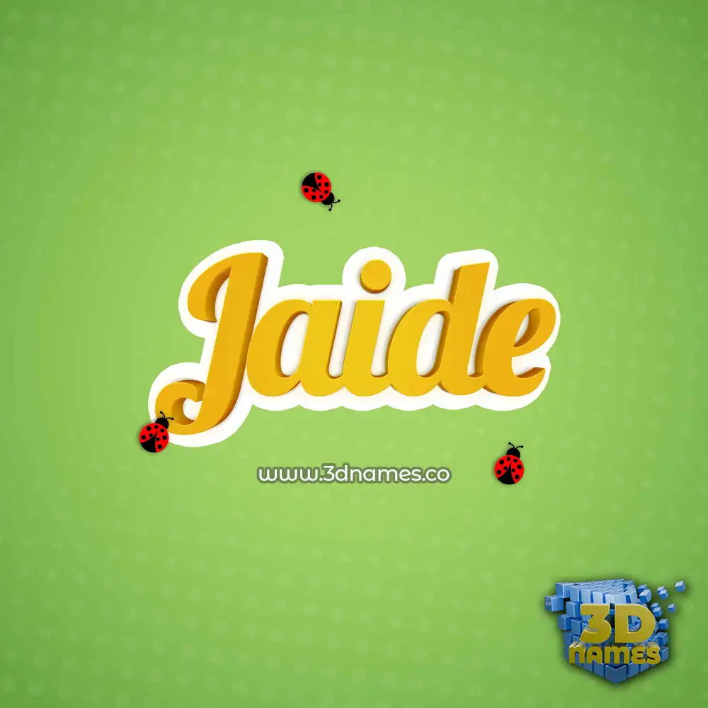 jaide in Ladybugs style - 3D name wallpaper