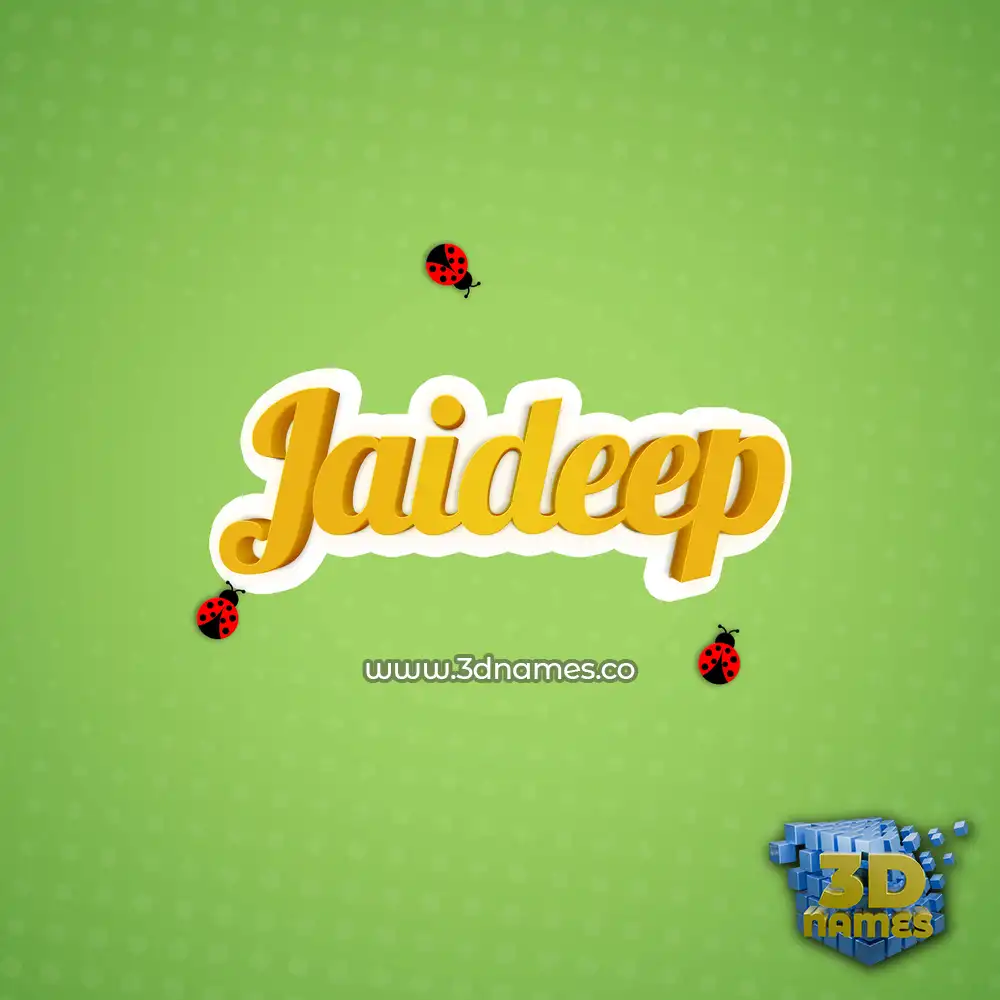 jaideep in Ladybugs style - 3D name wallpaper