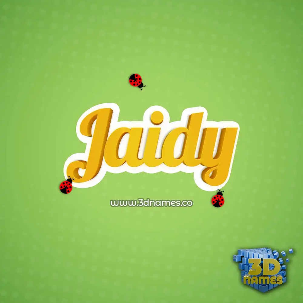 jaidy in Ladybugs style - 3D name wallpaper