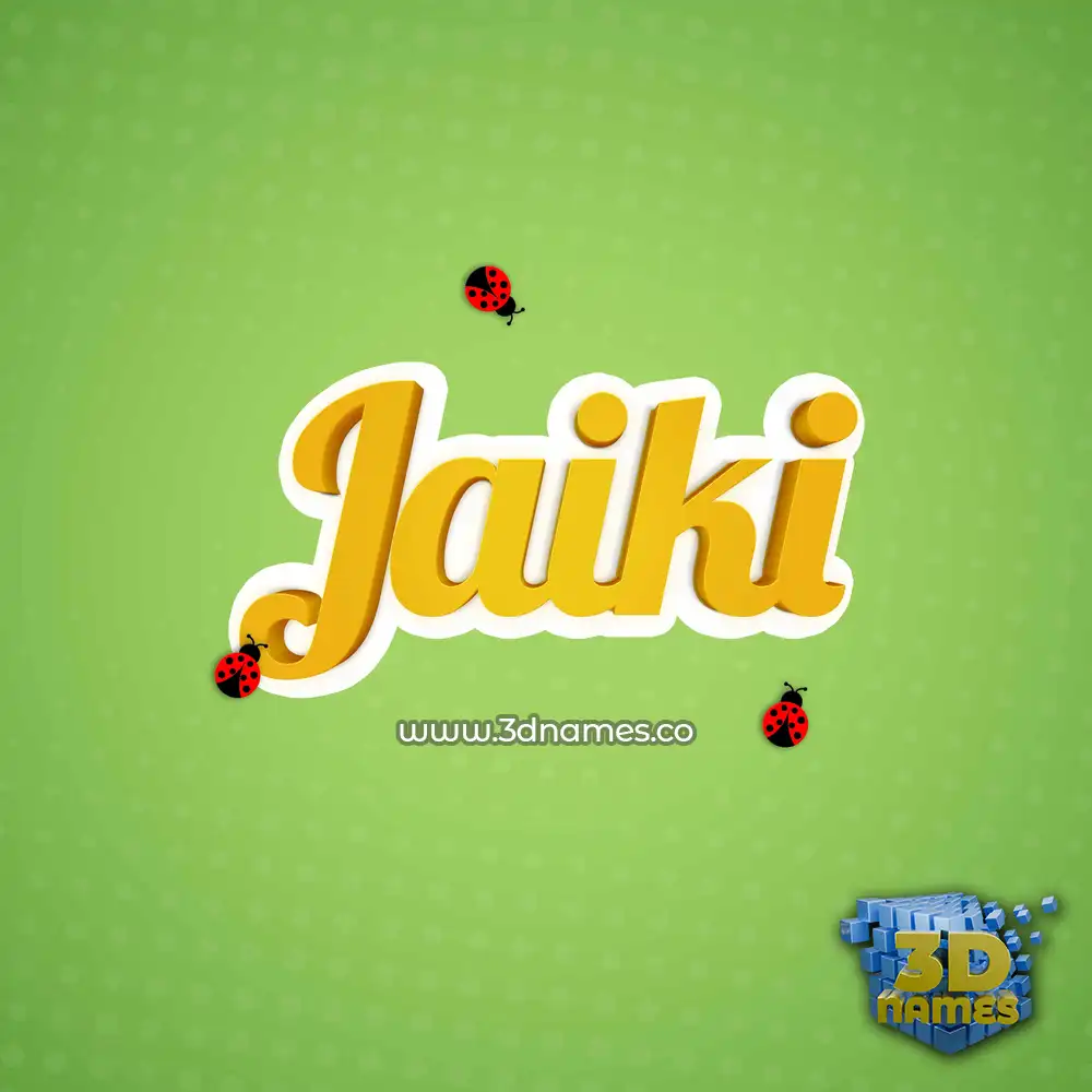 jaiki in Ladybugs style - 3D name wallpaper