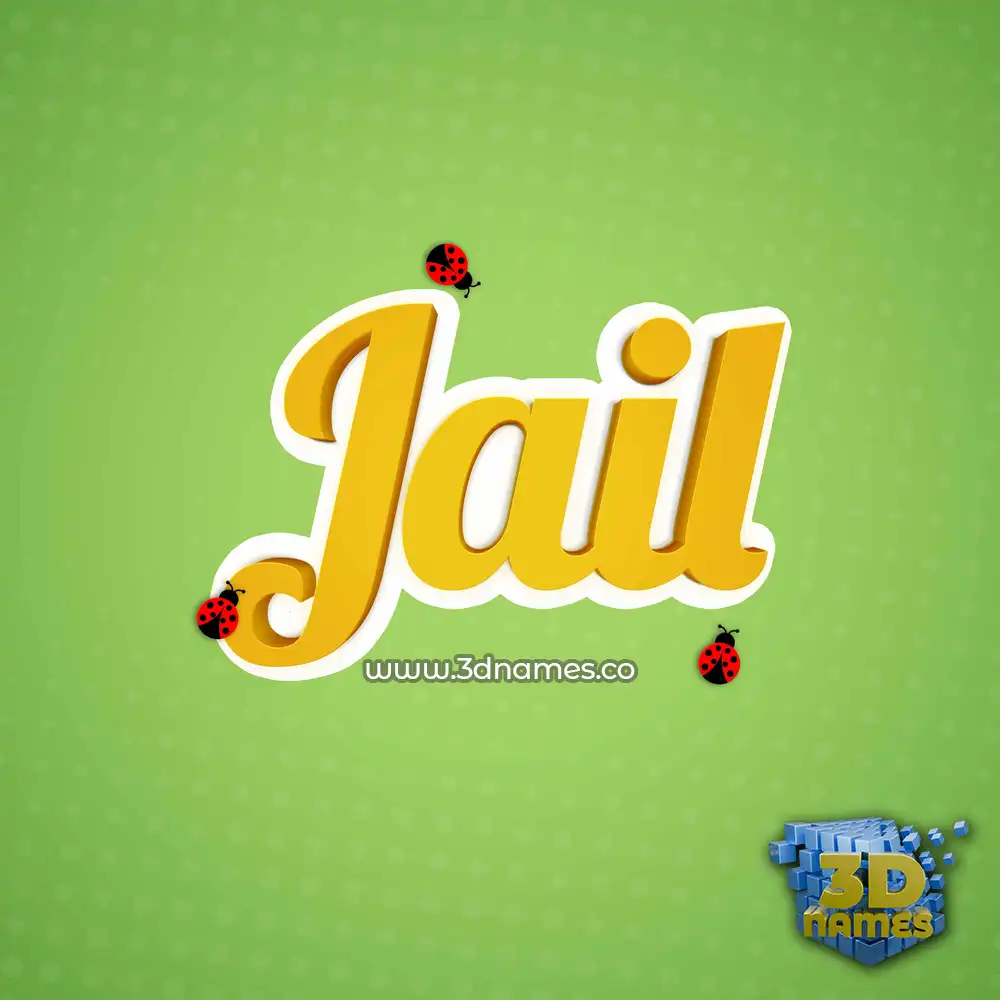 jail in Ladybugs style - 3D name wallpaper
