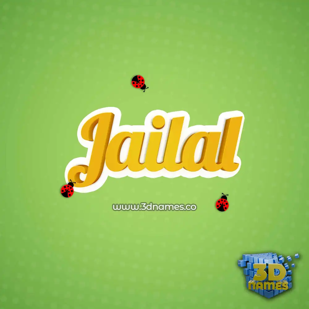 jailal in Ladybugs style - 3D name wallpaper