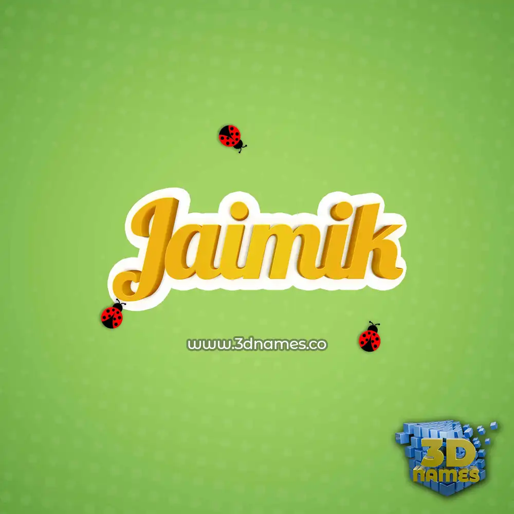 jaimik in Ladybugs style - 3D name wallpaper