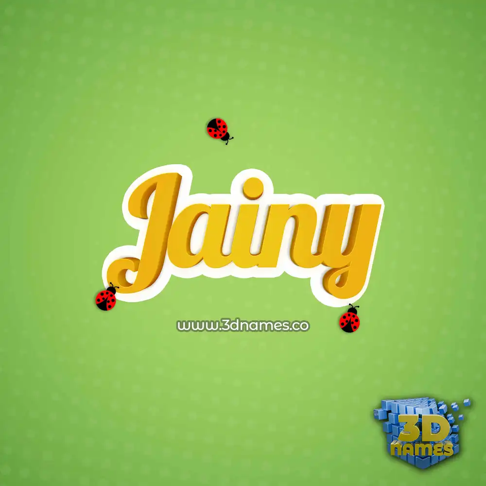jainy in Ladybugs style - 3D name wallpaper