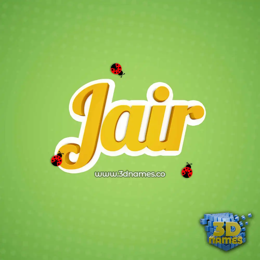 jair in Ladybugs style - 3D name wallpaper