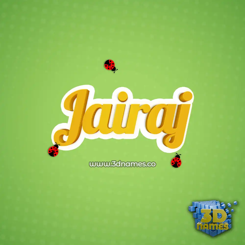jairaj in Ladybugs style - 3D name wallpaper