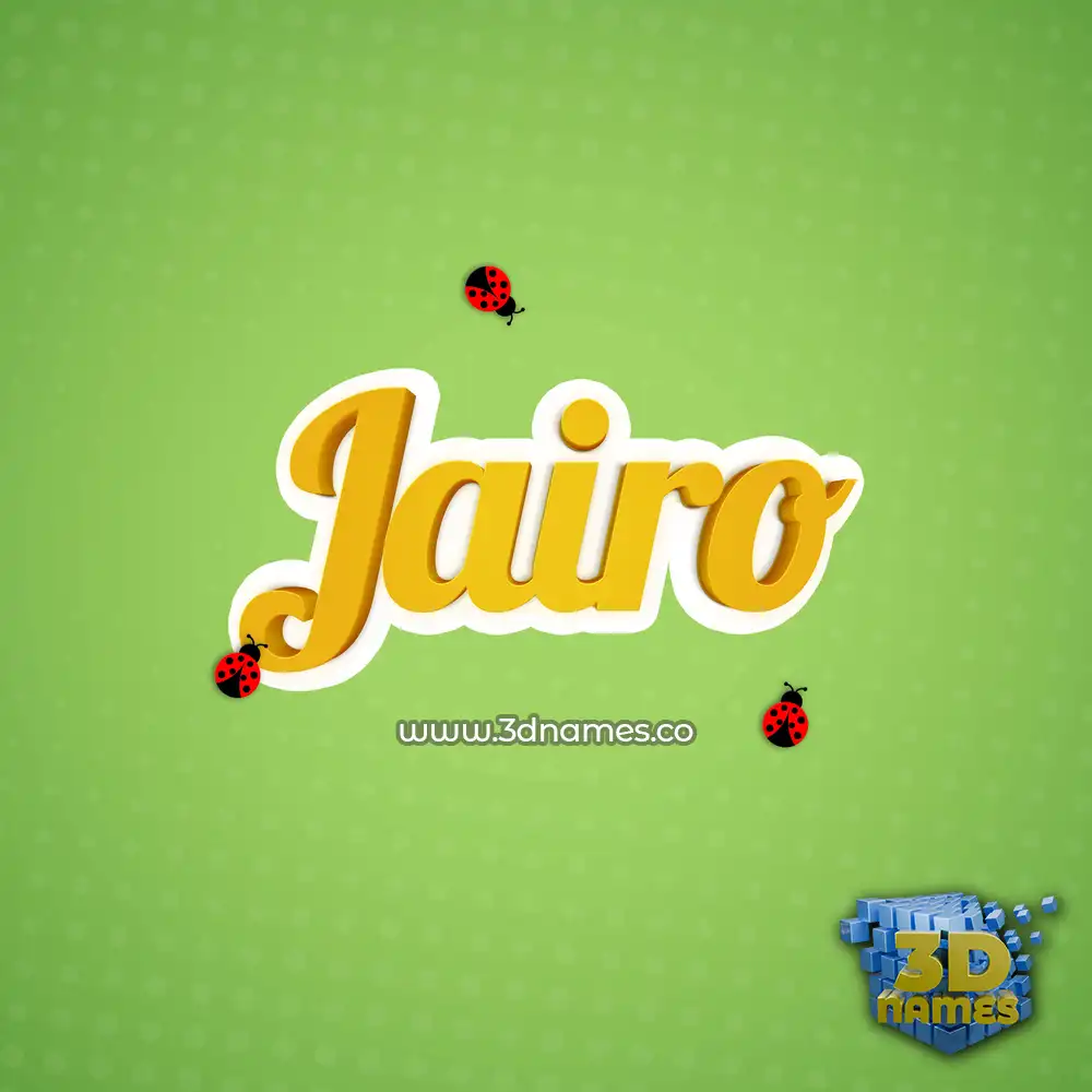 jairo in Ladybugs style - 3D name wallpaper