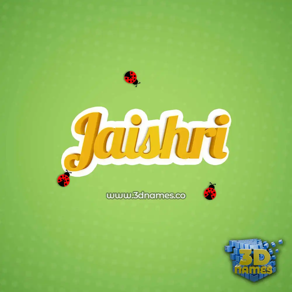 jaishri in Ladybugs style - 3D name wallpaper