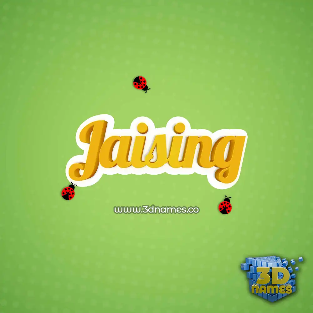 jaising in Ladybugs style - 3D name wallpaper