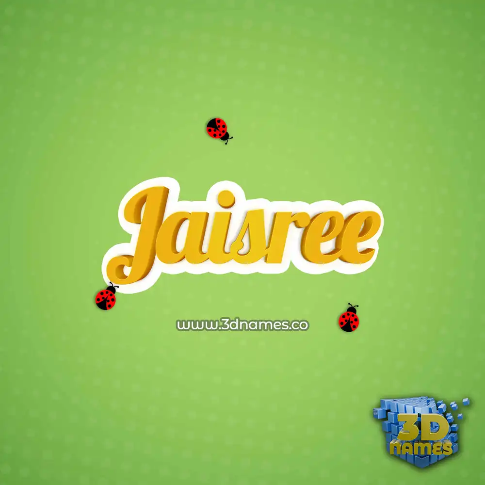 jaisree in Ladybugs style - 3D name wallpaper