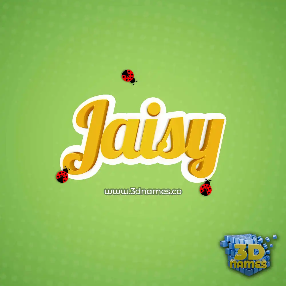 jaisy in Ladybugs style - 3D name wallpaper