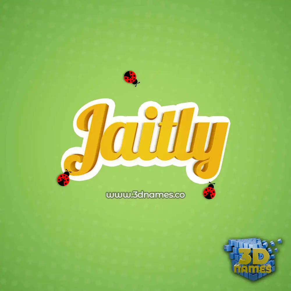 jaitly in Ladybugs style - 3D name wallpaper