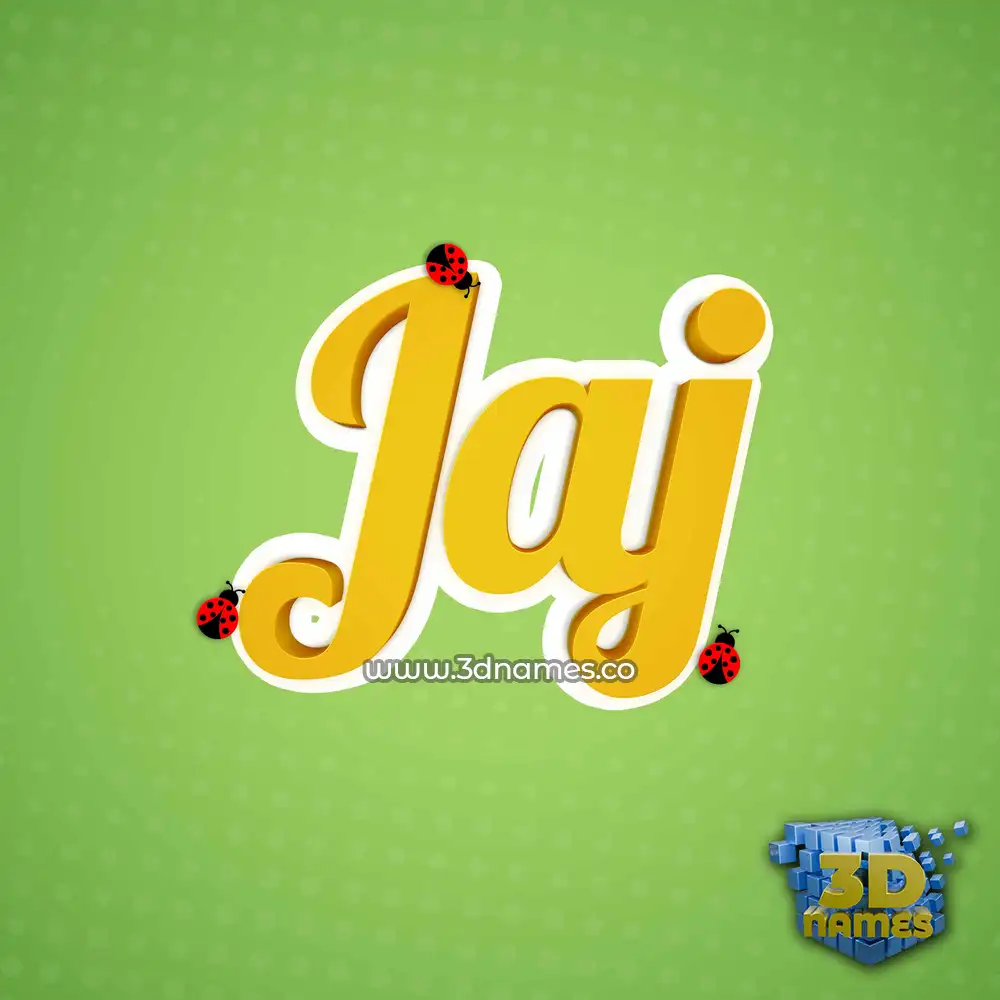 jaj in Ladybugs style - 3D name wallpaper