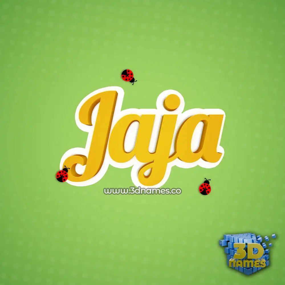 jaja in Ladybugs style - 3D name wallpaper