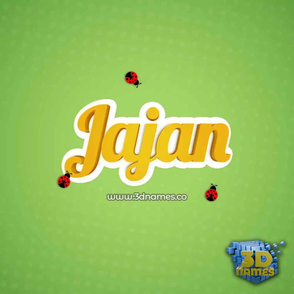jajan in Ladybugs style - 3D name wallpaper