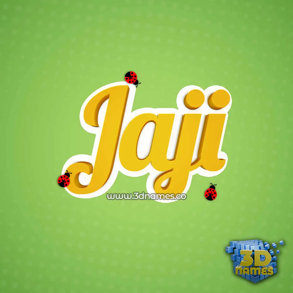 jaji in Ladybugs style - 3D name wallpaper