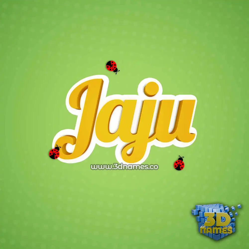 jaju in Ladybugs style - 3D name wallpaper