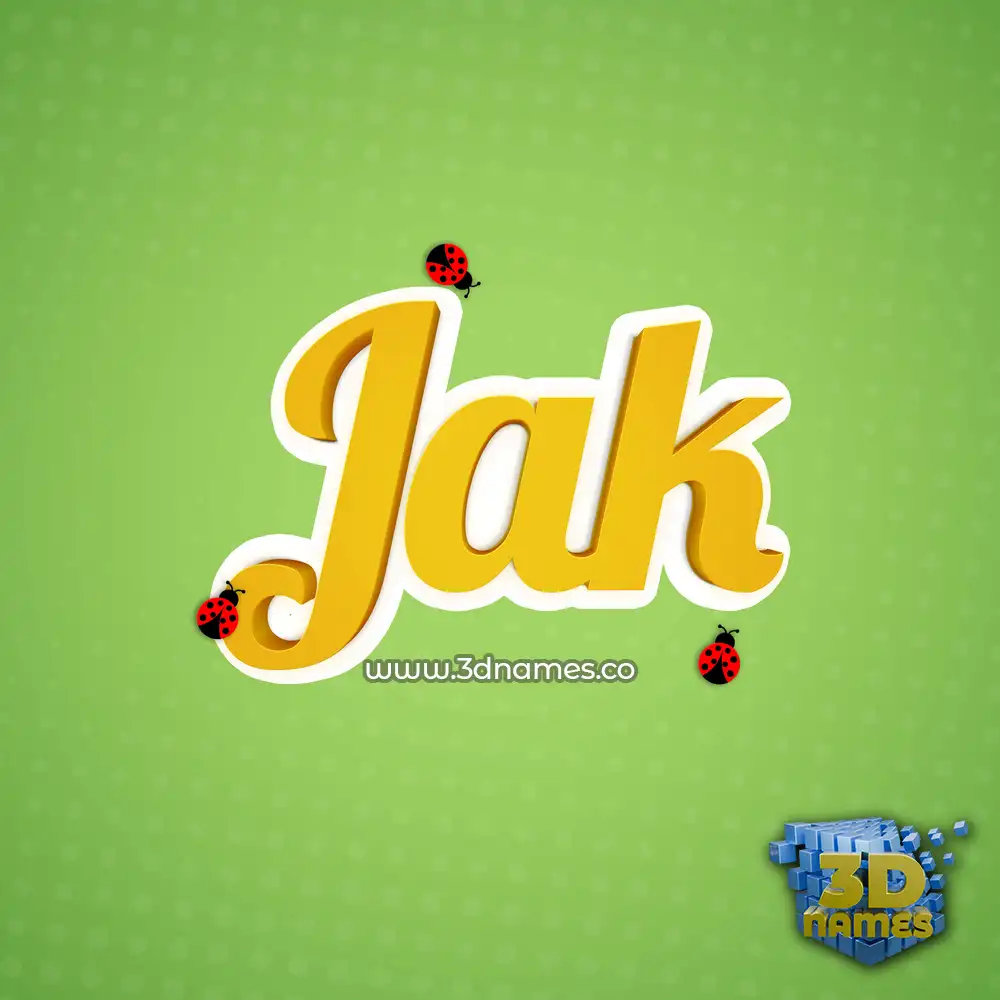jak in Ladybugs style - 3D name wallpaper