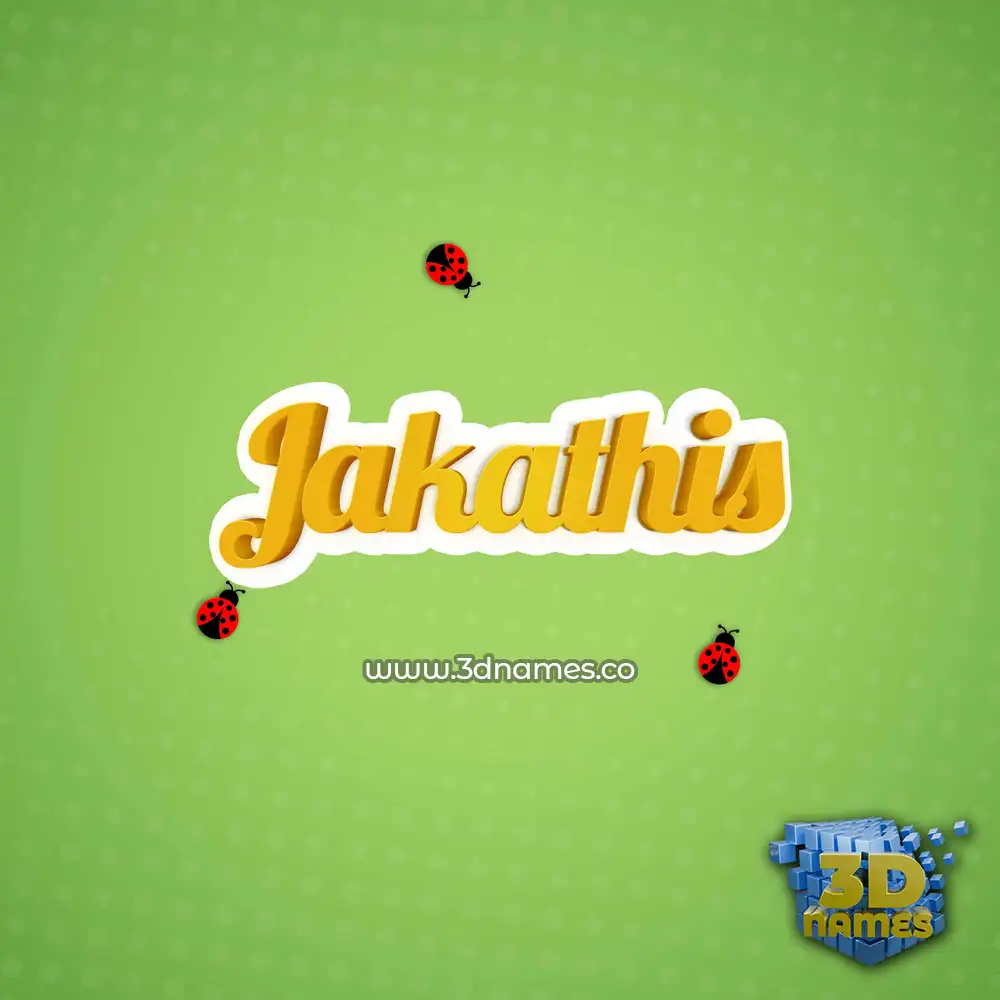 jakathis in Ladybugs style - 3D name wallpaper