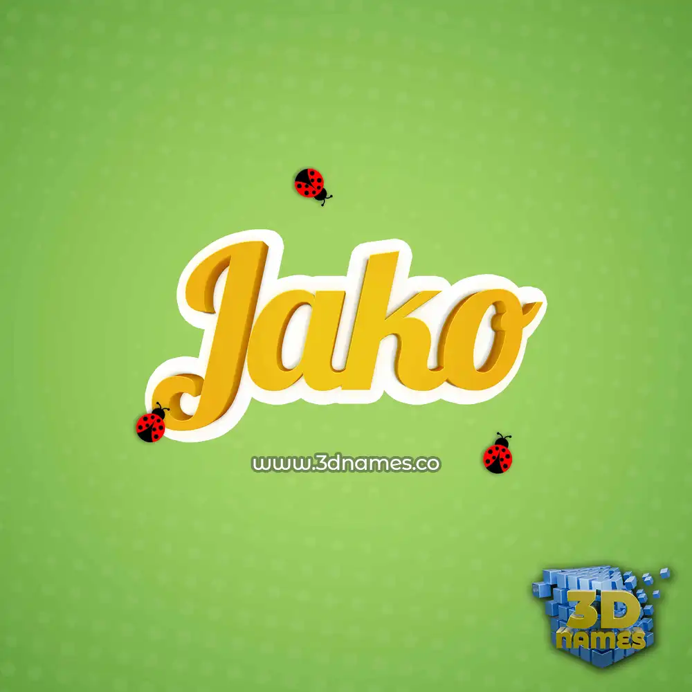 jako in Ladybugs style - 3D name wallpaper