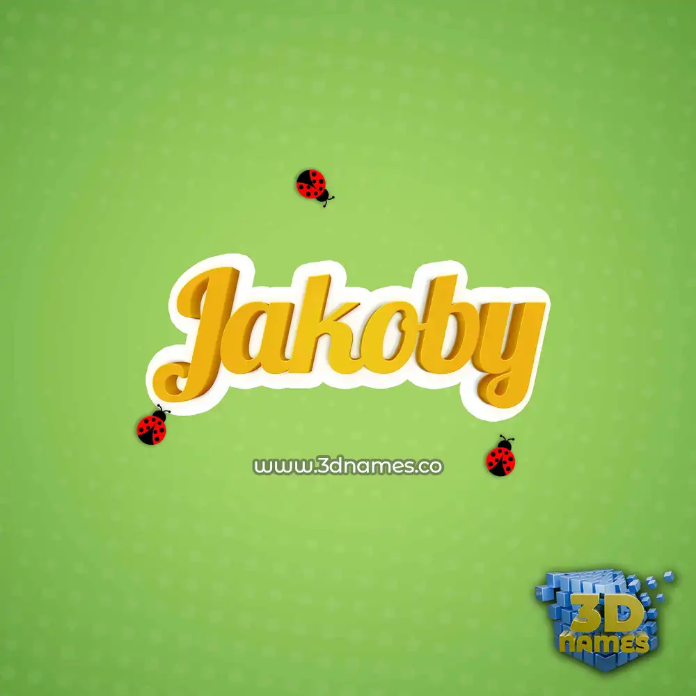 jakoby in Ladybugs style - 3D name wallpaper