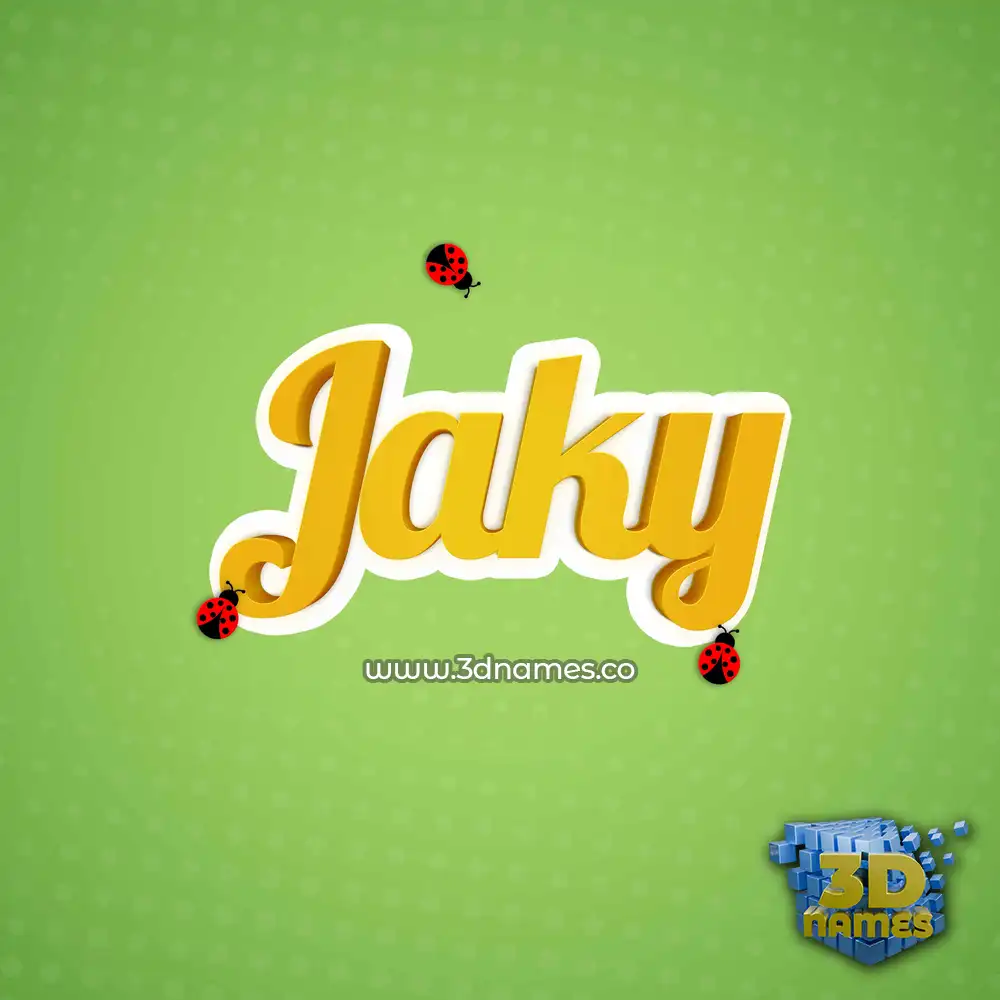 jaky in Ladybugs style - 3D name wallpaper