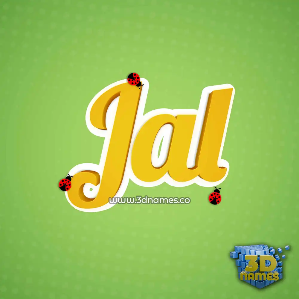 jal in Ladybugs style - 3D name wallpaper