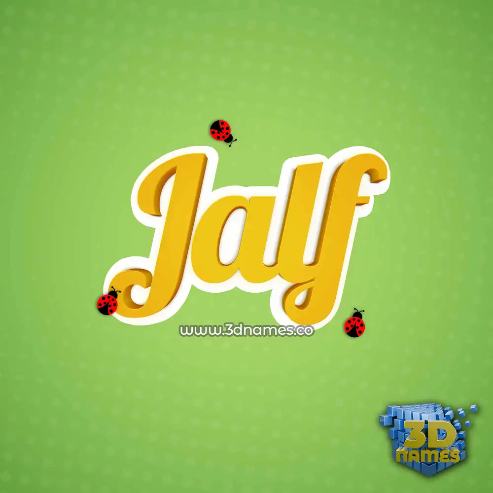 jalf in Ladybugs style - 3D name wallpaper