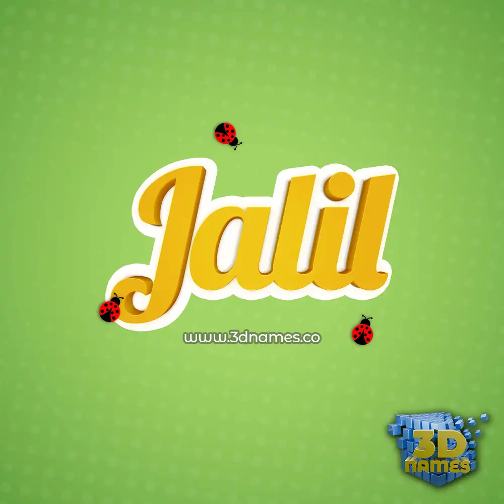 jalil in Ladybugs style - 3D name wallpaper