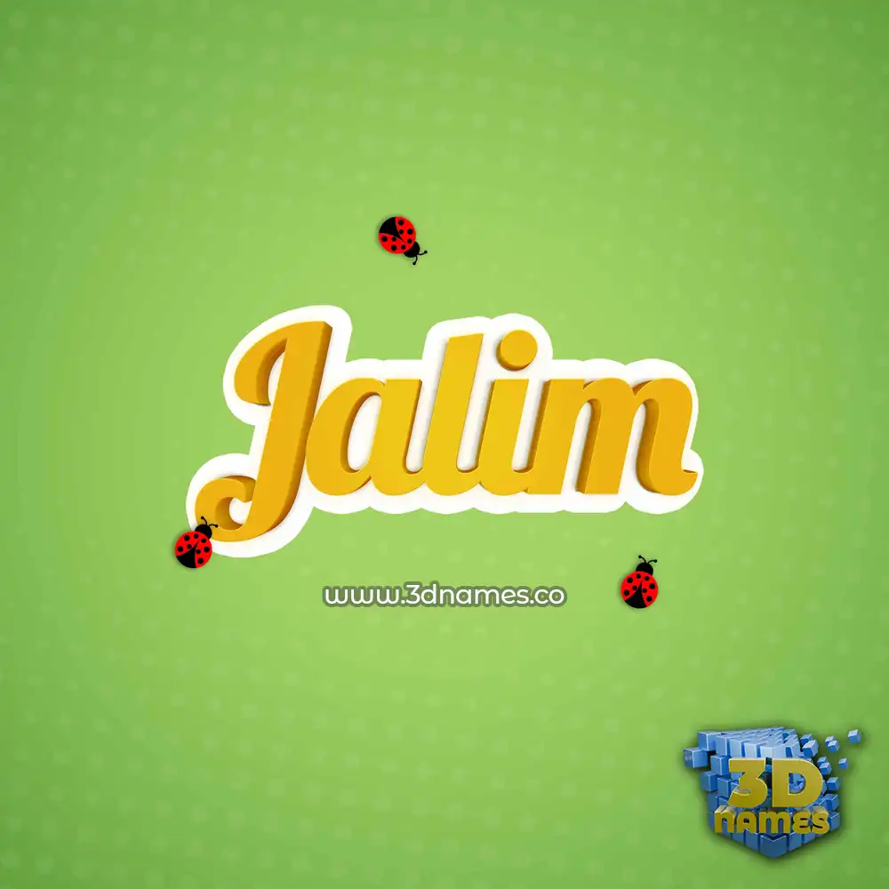 jalim in Ladybugs style - 3D name wallpaper