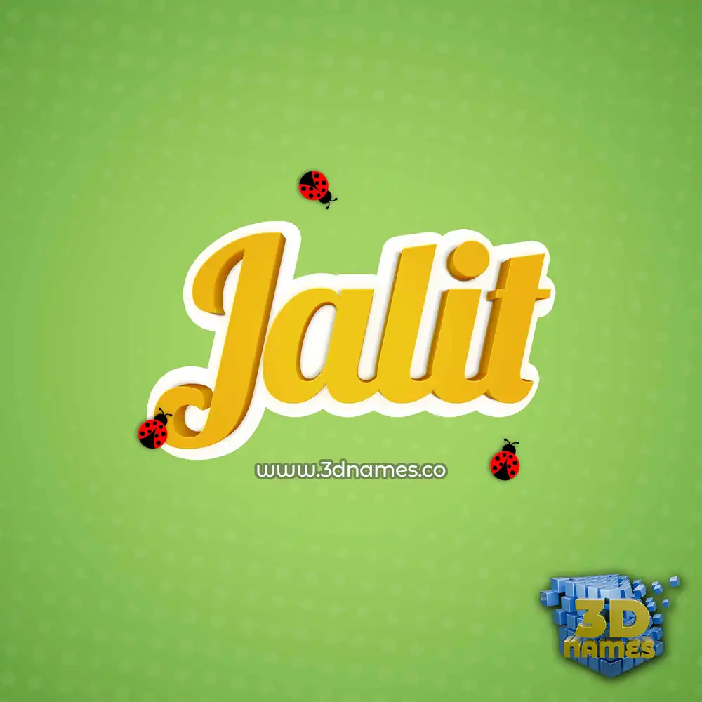 jalit in Ladybugs style - 3D name wallpaper