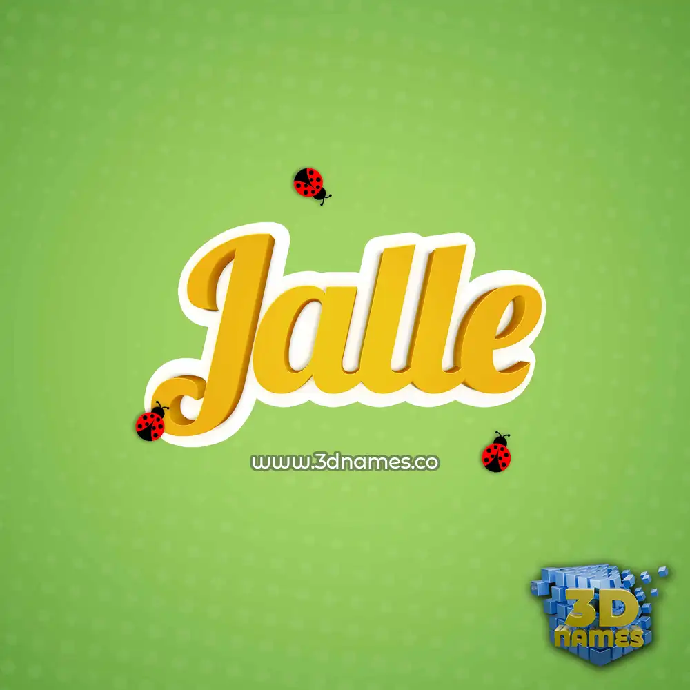 jalle in Ladybugs style - 3D name wallpaper